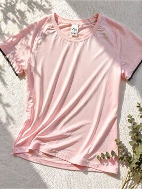 Zyia Active Pink Short Sleeve Athletic Tee Lightweight Breathable Workout Top